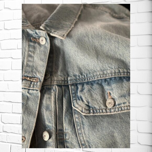 Old Navy Light Wash Denim Jacket – Size 4X (Unisex Oversized Fit) NWOT - Picture 7 of 8